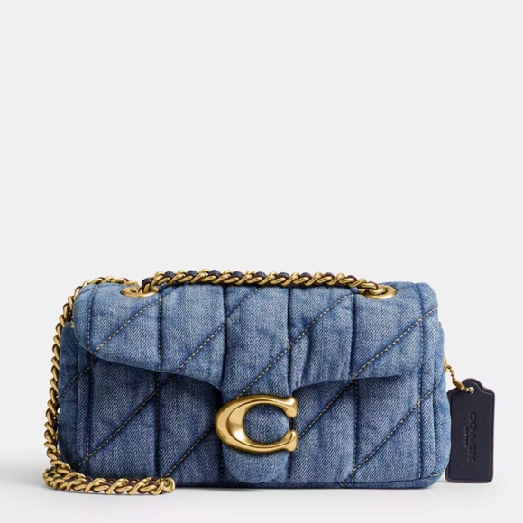 Coach tabby shoulder bag 20 denim - Picture 1 of 14